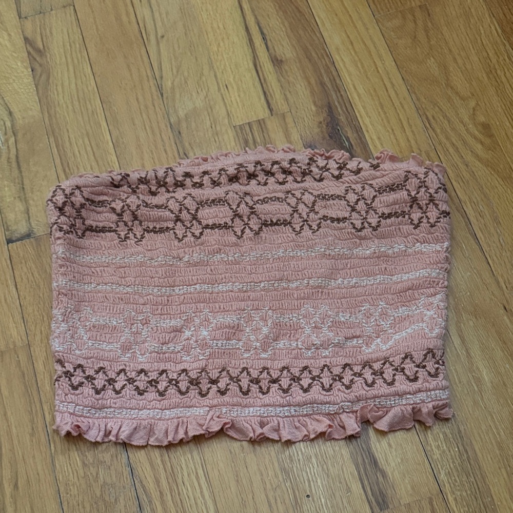 Urban outfitters embroidered tube top